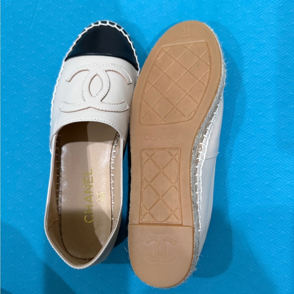 Women's Black and Cream Espadrilles